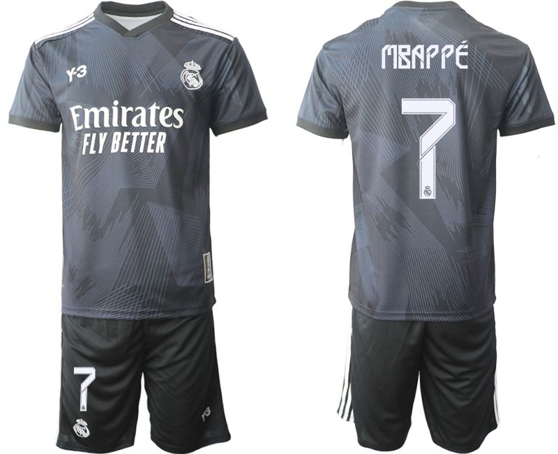 Men 2022-2023 Club Real Madrid Cuarta Camiseta Y3 de black #7 Soccer Jersey